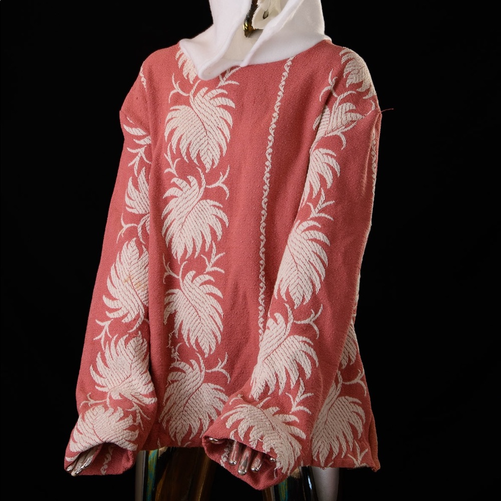 Blanket Hoodie 1950’s vintage up cycle one of a kind original pullover
